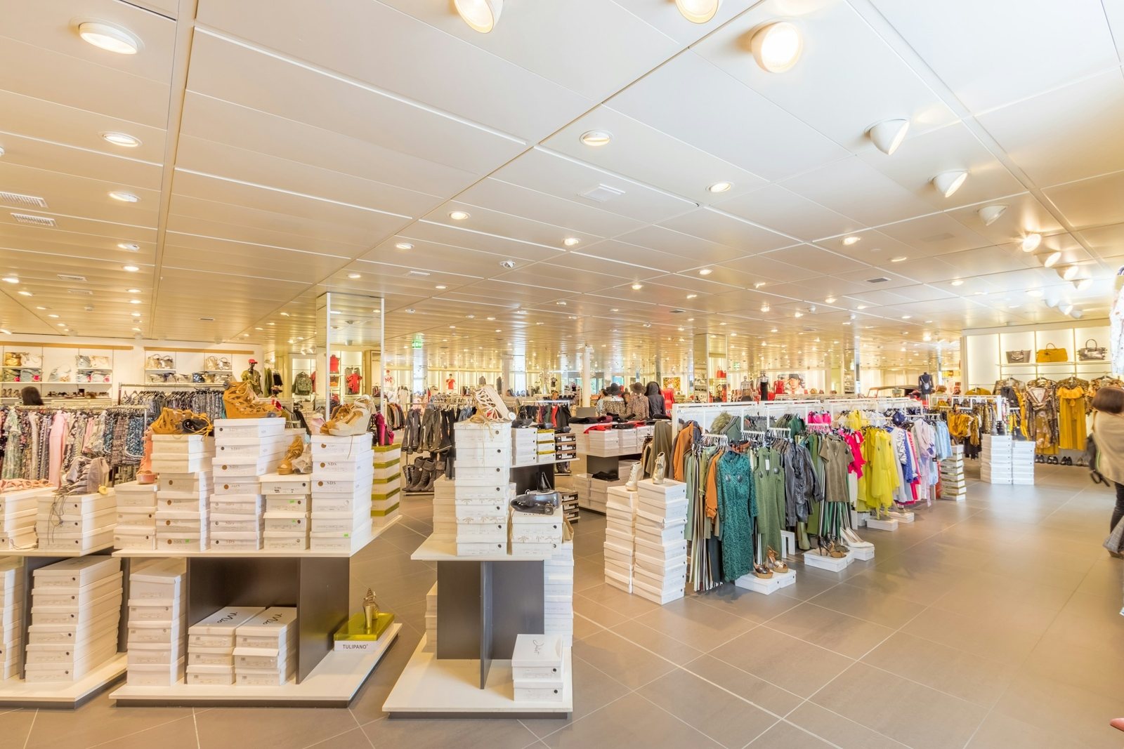 Retail floor and displays cleaned before opening